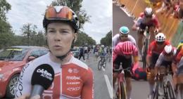Tour de France - Axel Zingle, son saut sur Mads Pedersen : «J'ai tenté et...»