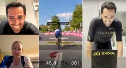 eSport - Une bataille épique... et Alberto Contador bat Chris Froome sur BKOOL